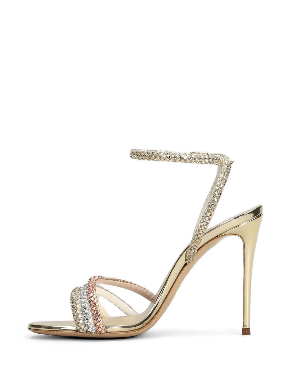 Casadei Andromeda crystal-embellished sandals Goud