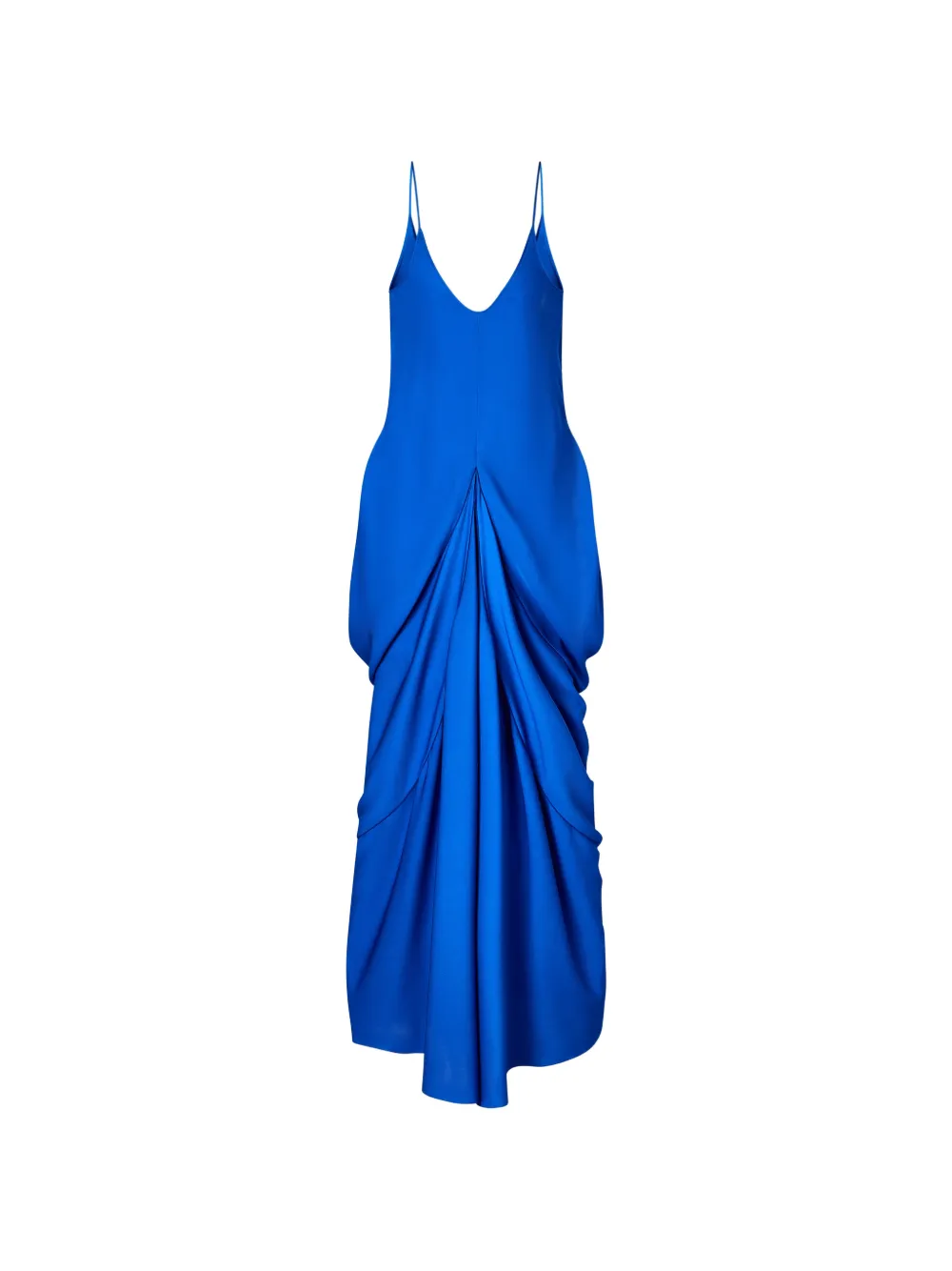 Giorgio Armani Georgette draped-dress - Blu