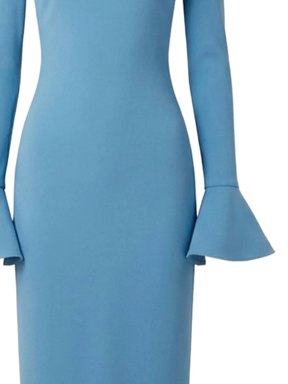 Solace London The Alicia maxi-jurk met flared cuffs Blauw