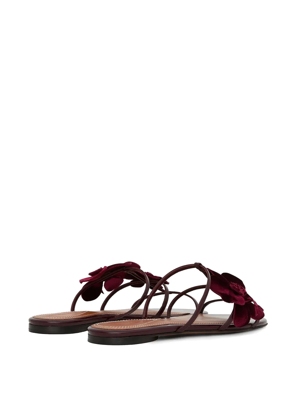 ZIMMERMANN Orchid Slide sandalen met bloemenpatch Rood