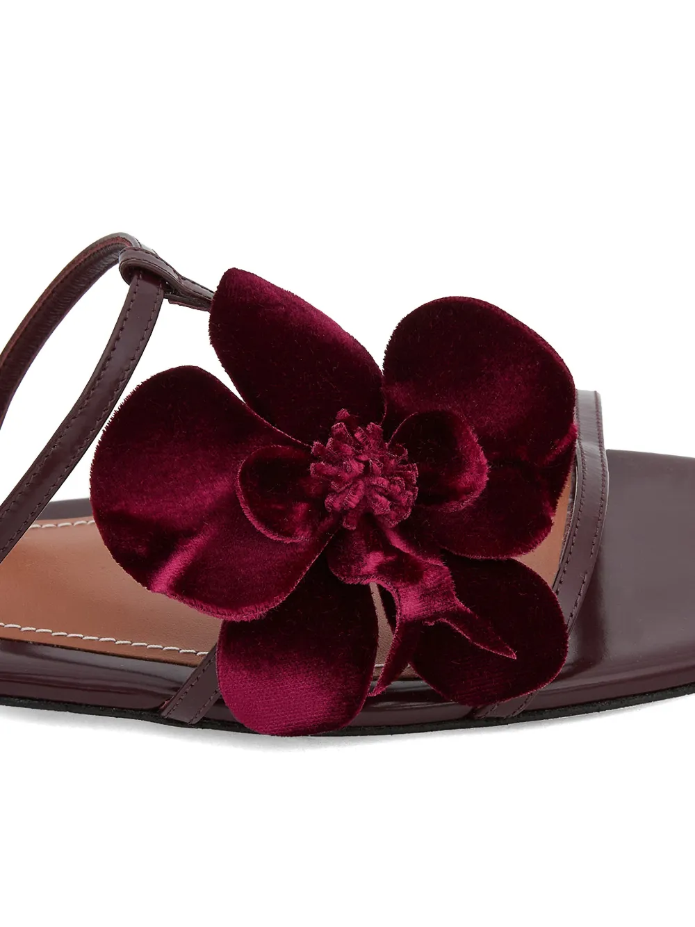 ZIMMERMANN Orchid Slide sandalen met bloemenpatch Rood
