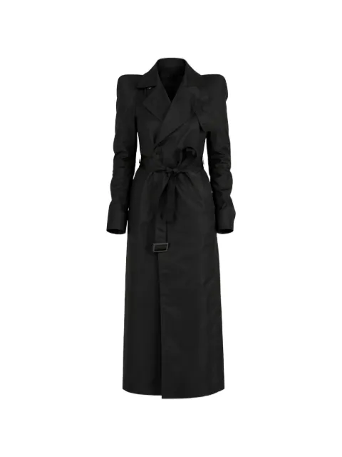 Rick Owens gabardina con hombros estructurados