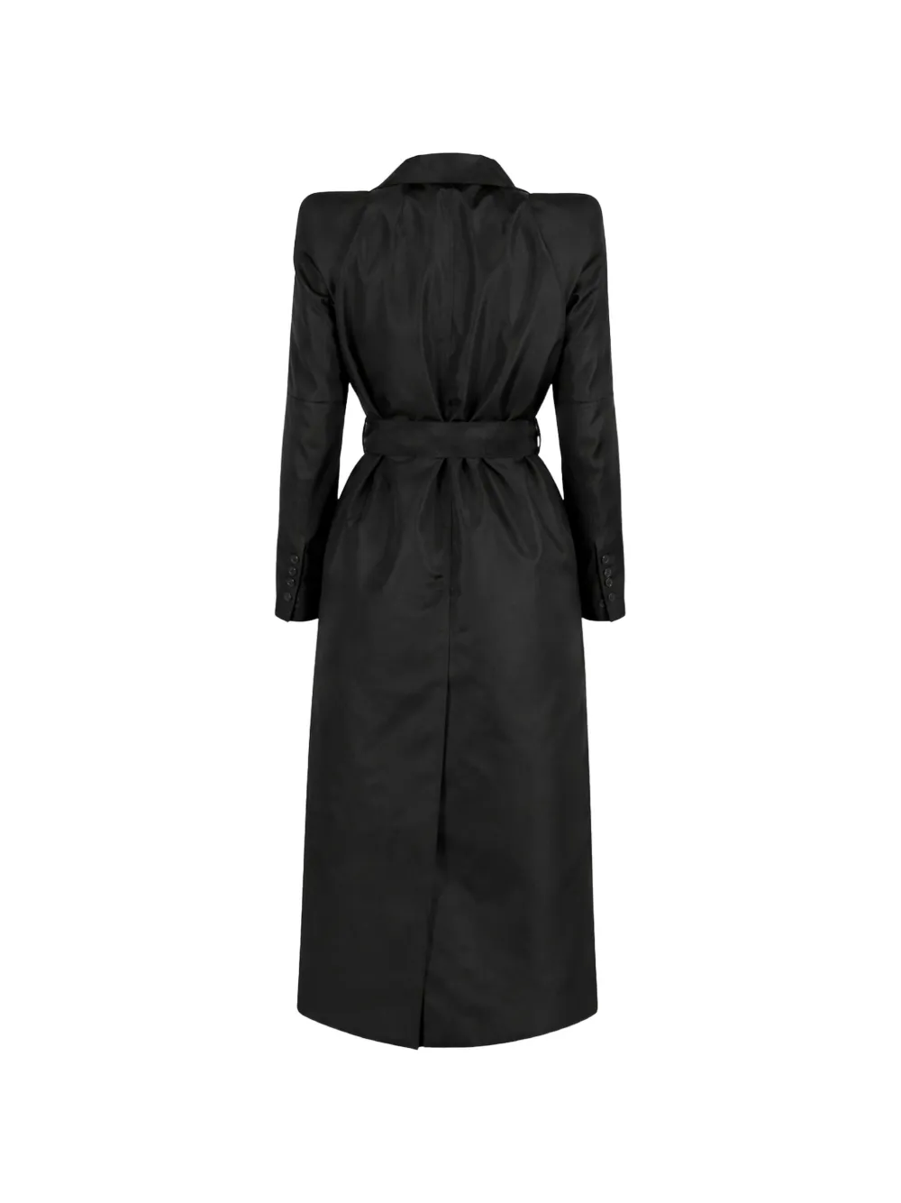 Rick Owens structured-shoulder Belted Coat | Black | FARFETCH