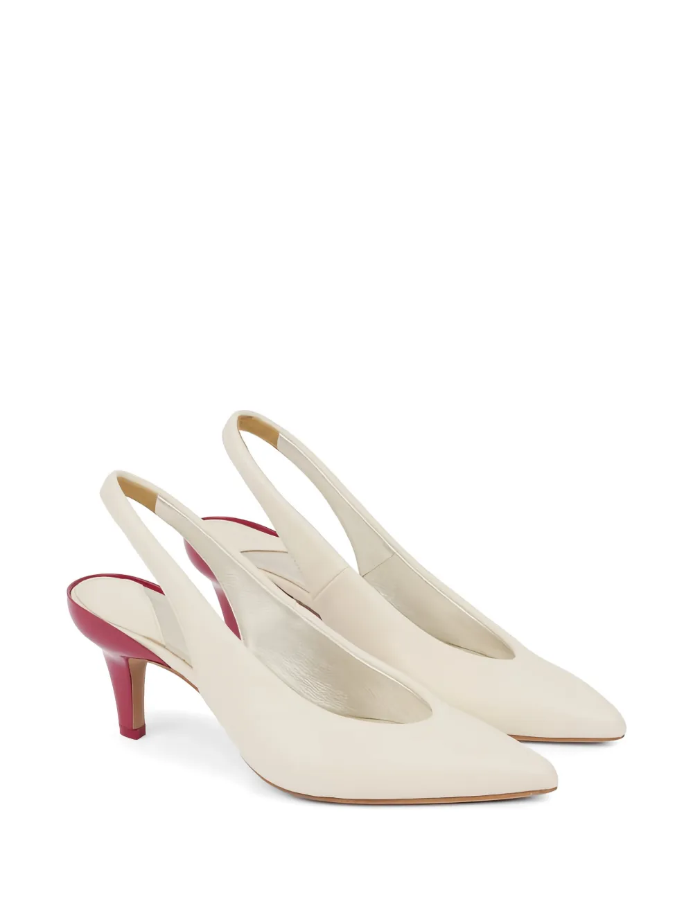Chloé pointed-toe slingback pumps Beige