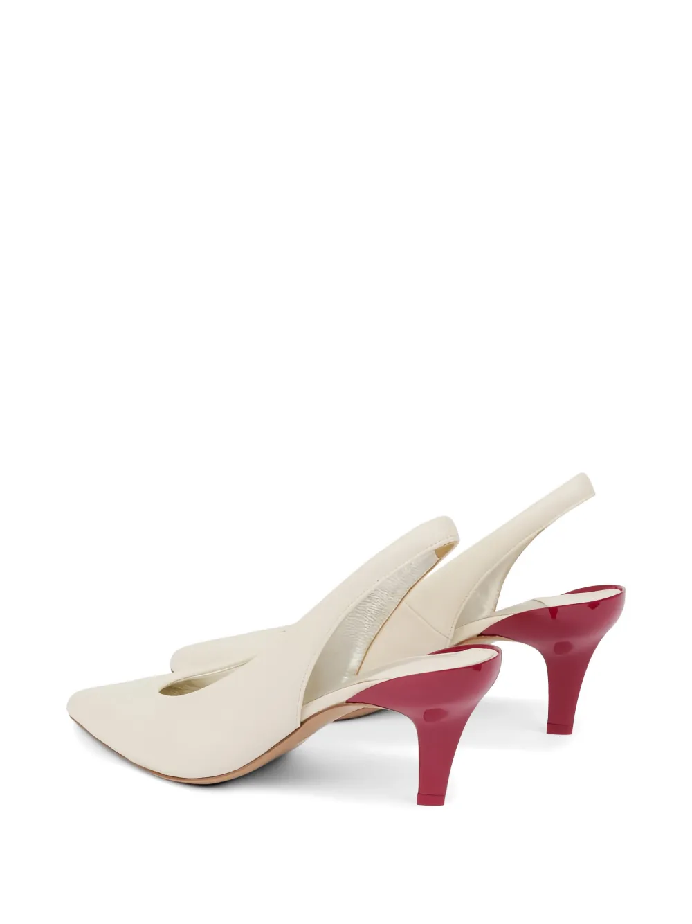 Chloé pointed-toe slingback pumps Beige