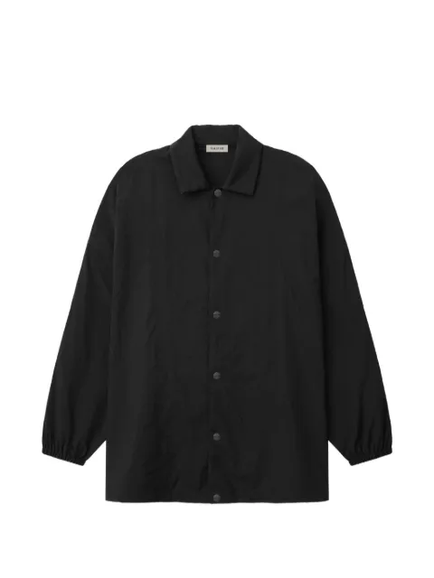 Fear Of God crinkled-finish logo-patch jacket