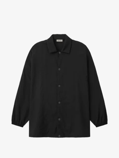 Fear Of God crinkled-finish logo-patch jacket