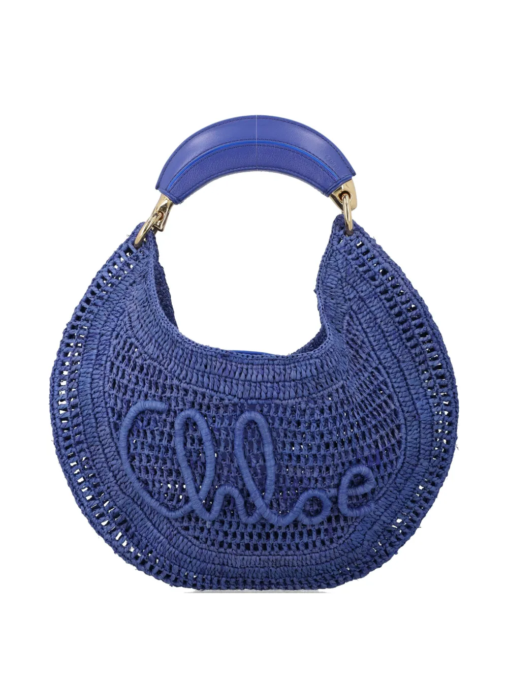 Chloé Summer Banana embroidered shoulder-bag - Blu