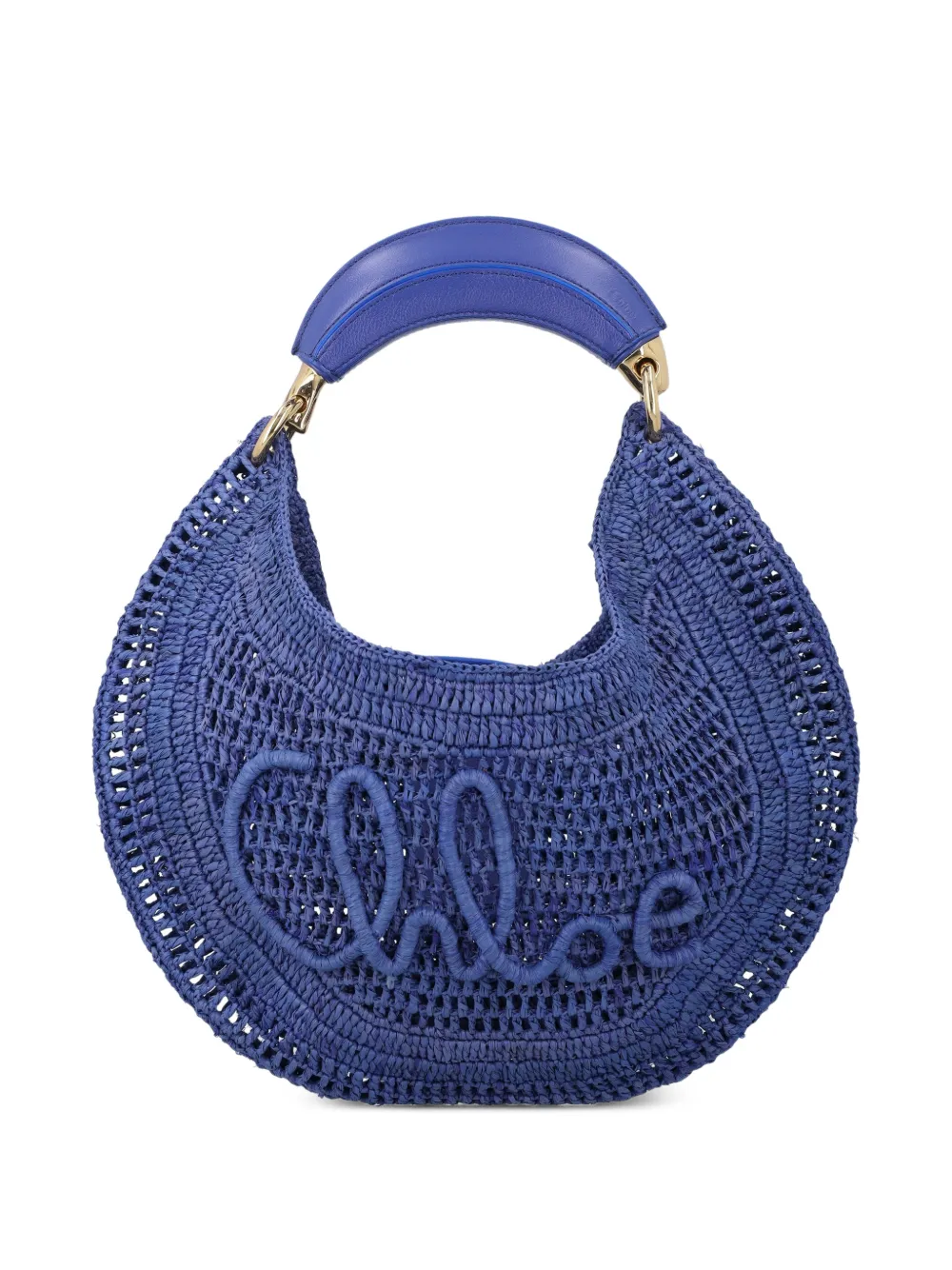 Chloé Summer Banana embroidered shoulder-bag - Blu