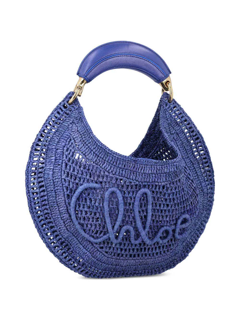 Chloé Summer Banana schoudertas met borduurwerk Blauw