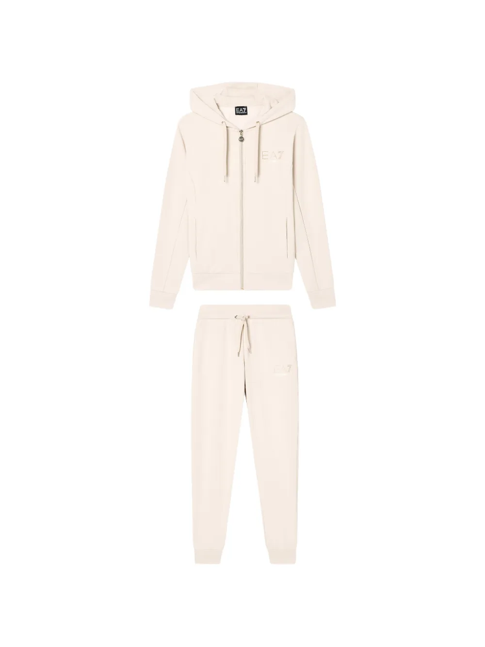 Ea7 Emporio Armani logo-print tracksuit - Toni neutri