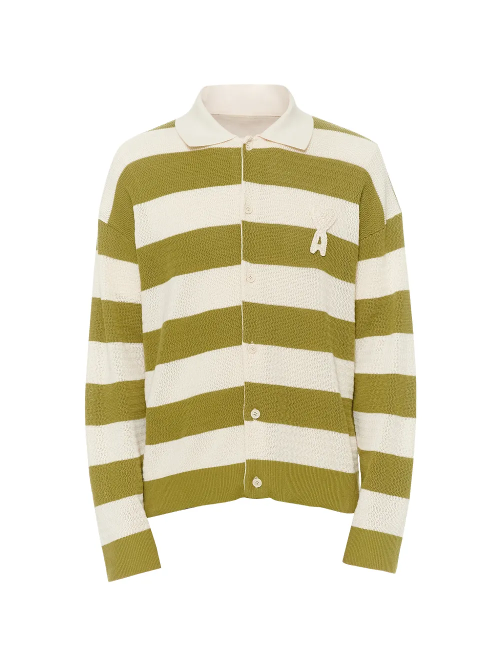 AMI Paris Ami de Coeur striped cardigan - Grün