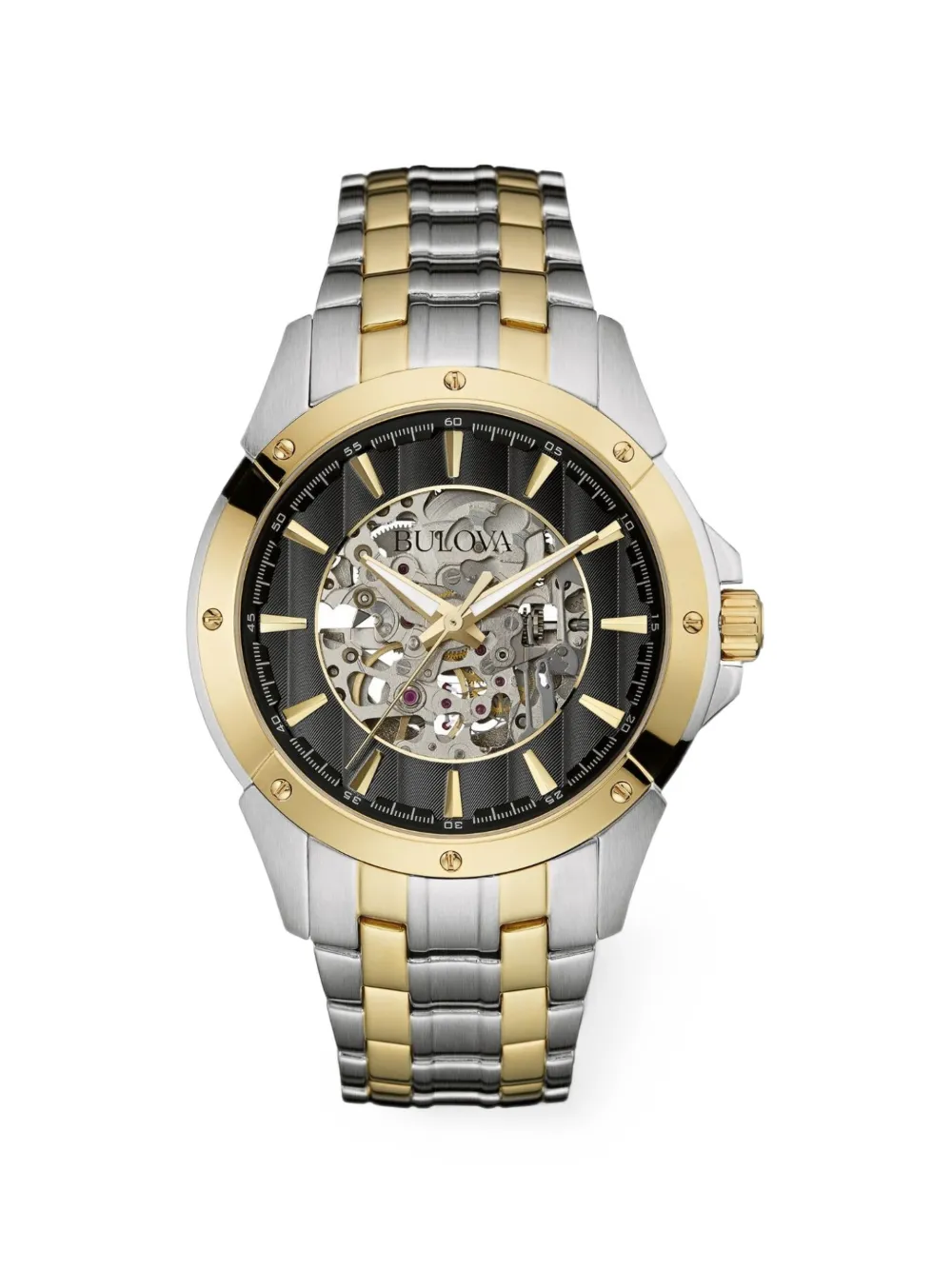 Bulova Orologio con quadrante scheletrato 43mm - Nero