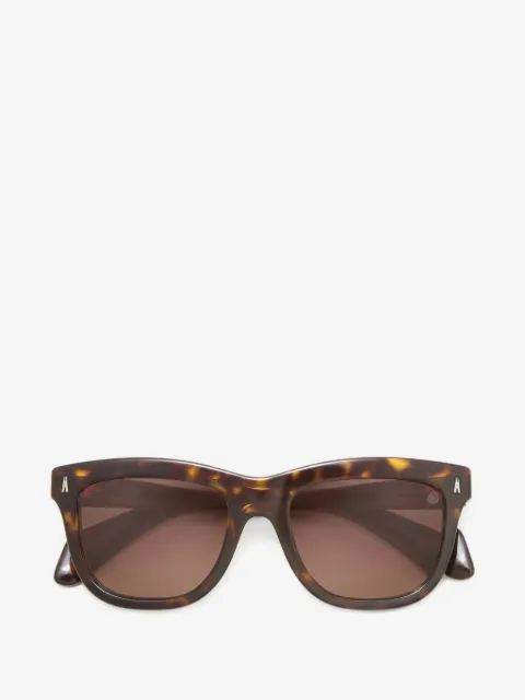 Moncler lunettes de soleil à effet écailles de tortue Bronzz