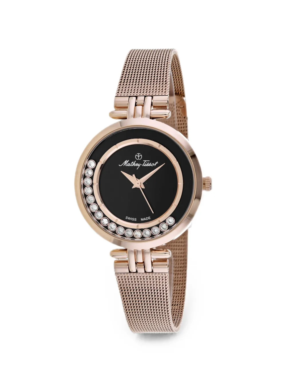 Mathey Tissot Fleury XVI crystal-embellished 32mm watch - Nero