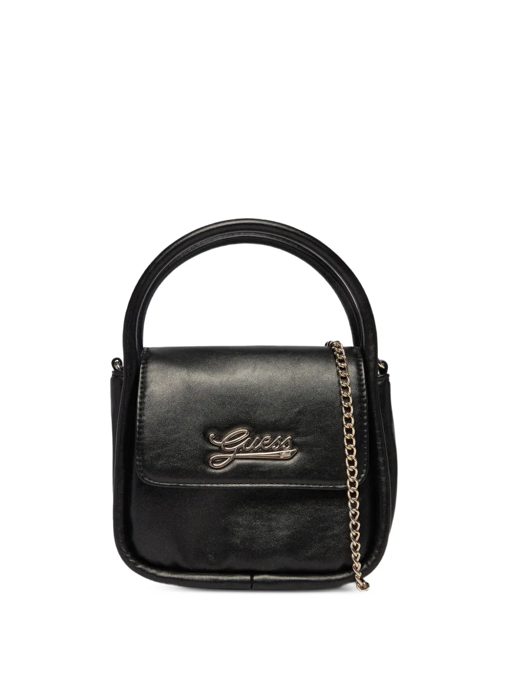 guess kids Borsa a spalla con placca logo - Nero