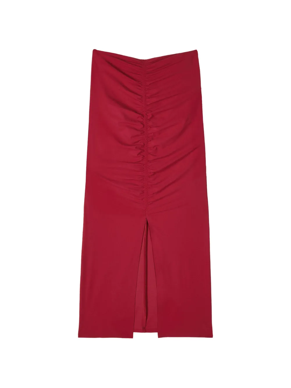 Patrizia Pepe ruched draped midi skirt - Rosso