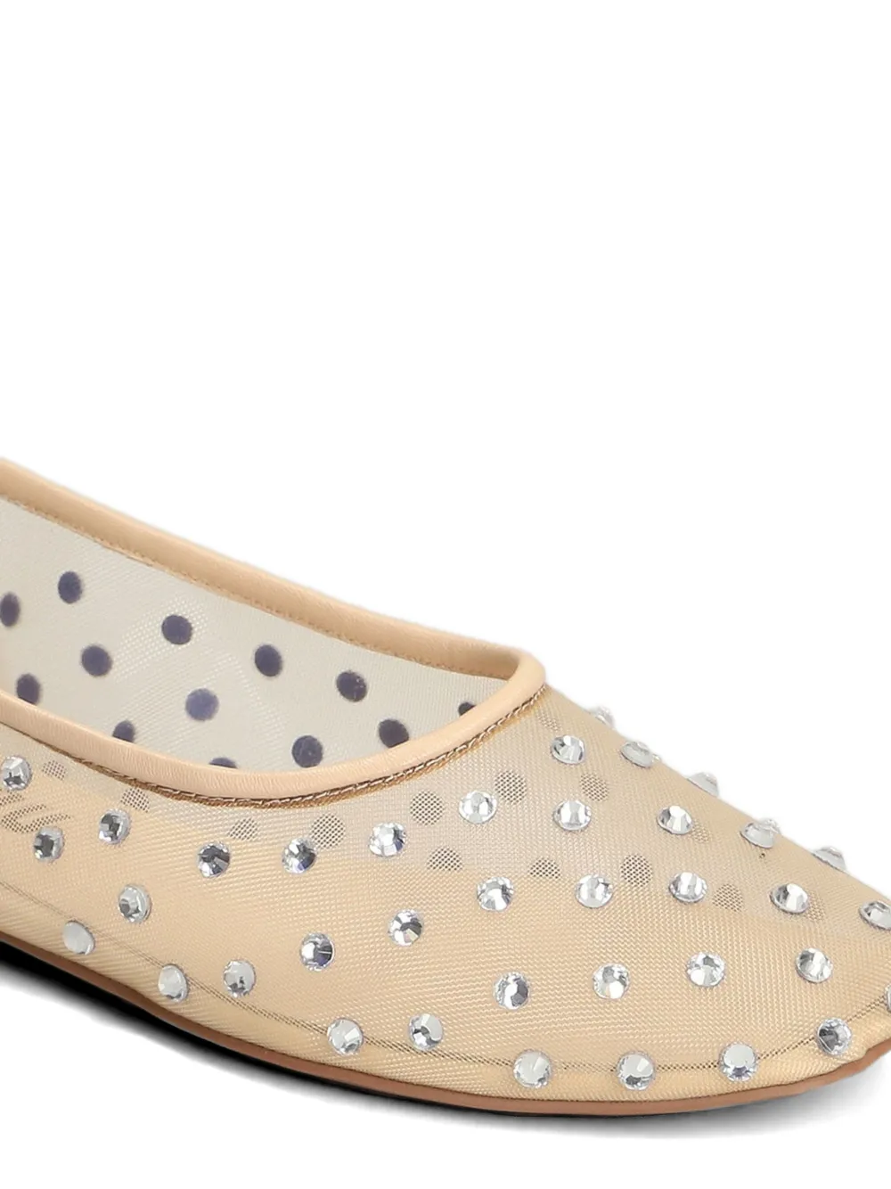 Bibi Lou crystal-embellished ballet flats Beige