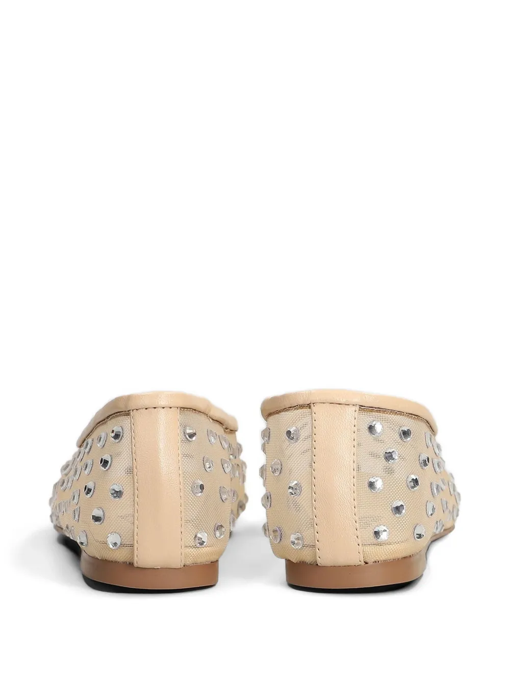 Bibi Lou crystal-embellished ballet flats Beige