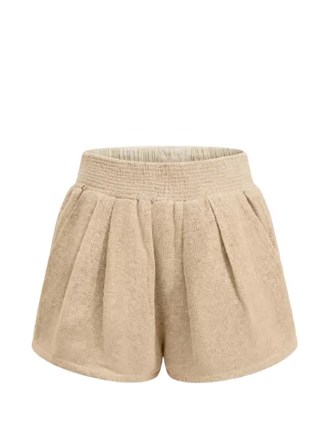 Osklen pleated textured shorts