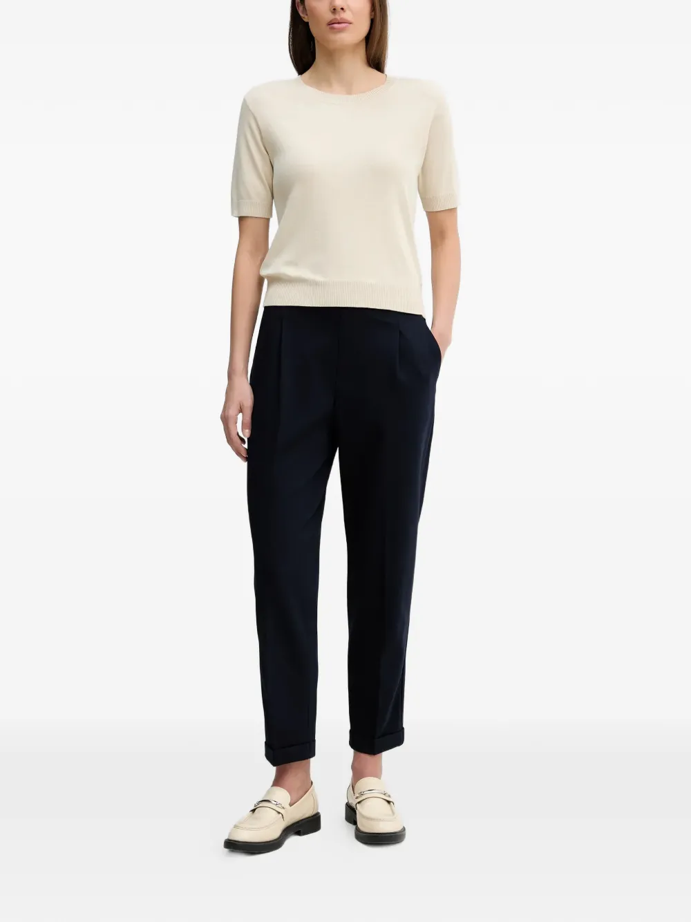 Benetton Geplooide pantalon Blauw