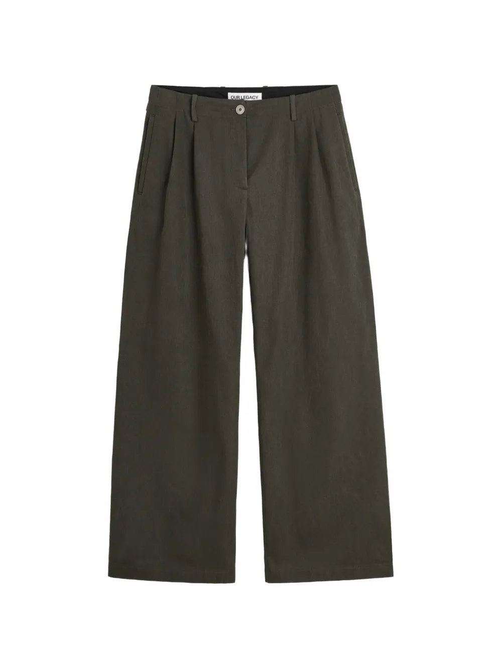 OUR LEGACY pleated wide-leg trousers - Grün