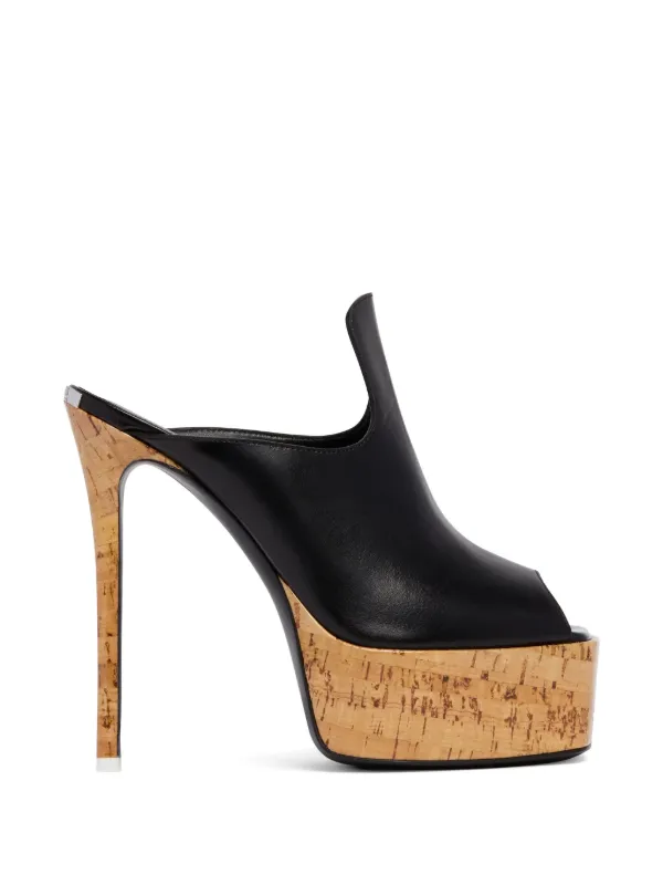 The Attico Irmelin Platform Sandals in Black