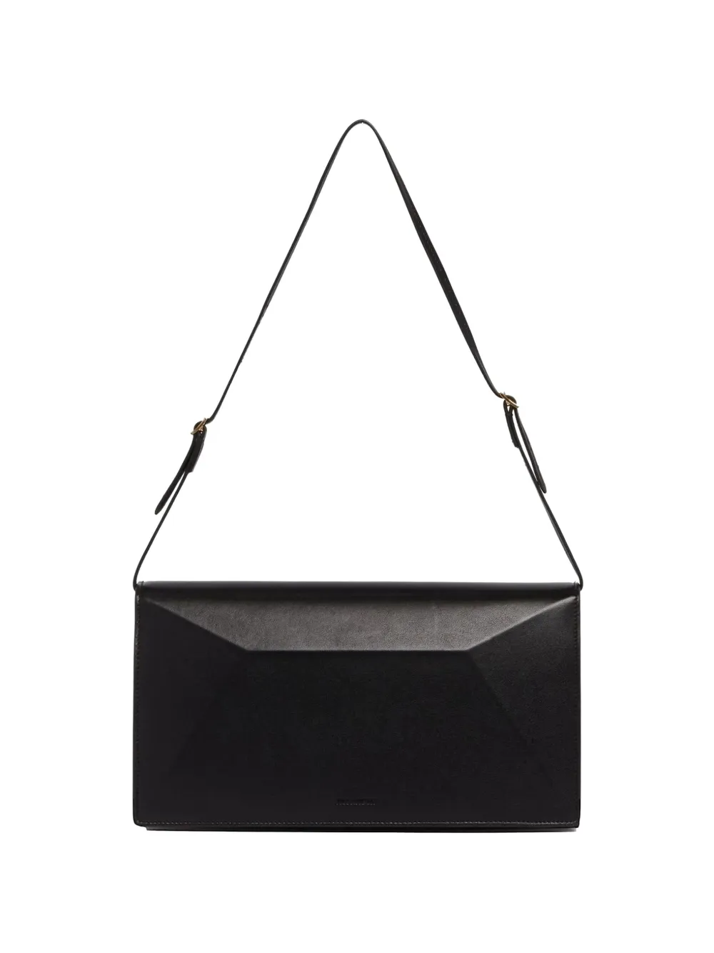 Jil Sander medium File geometric panelled shoulder bag - Nero