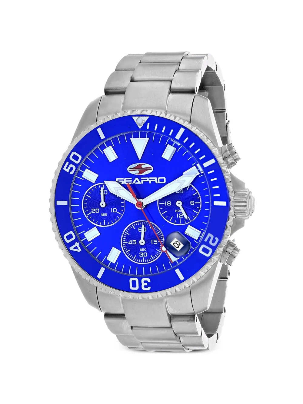 SEAPRO logo-detail 43mm watch - Blu