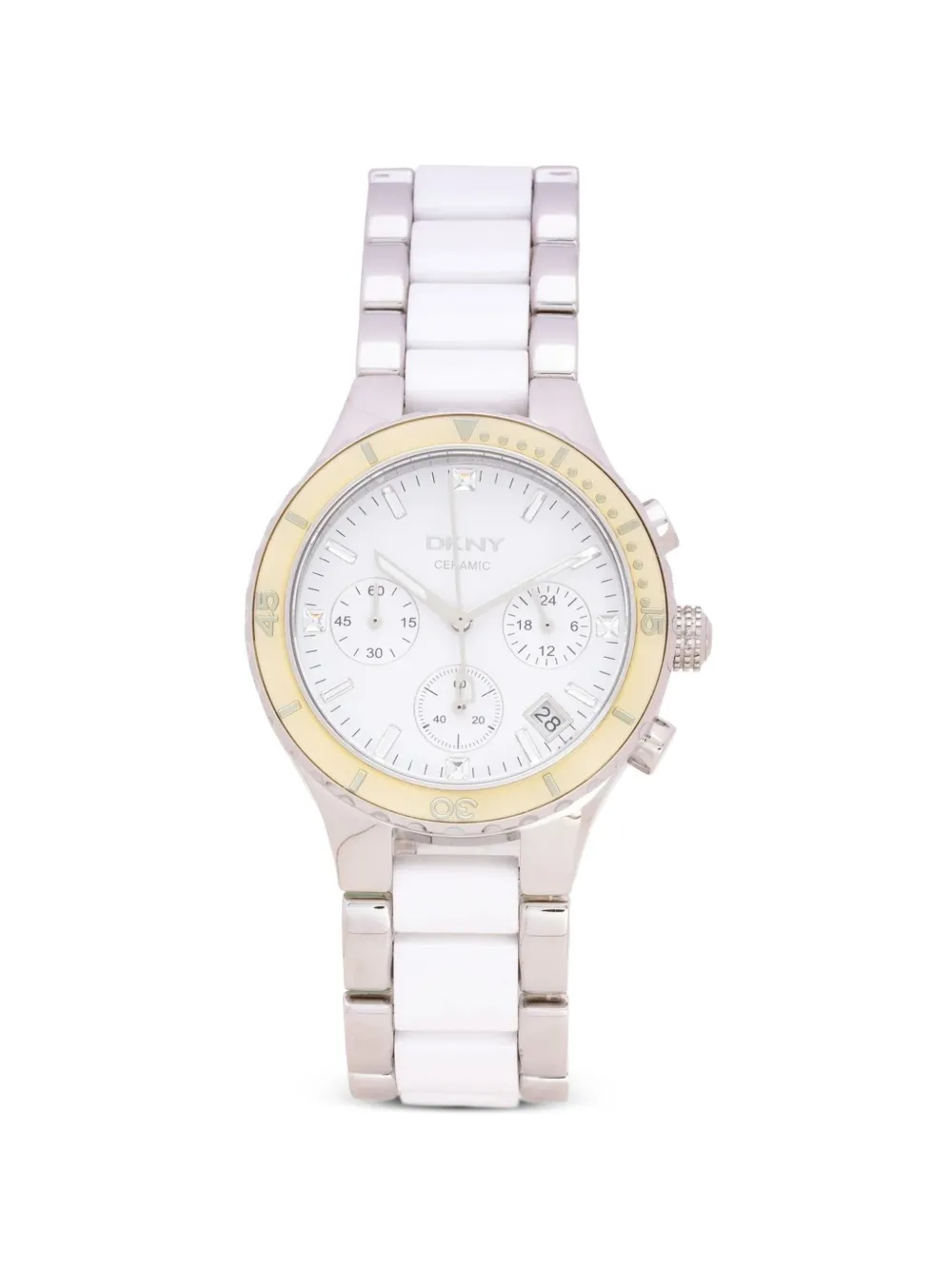 DKNY round-face 38mm watch - Bianco