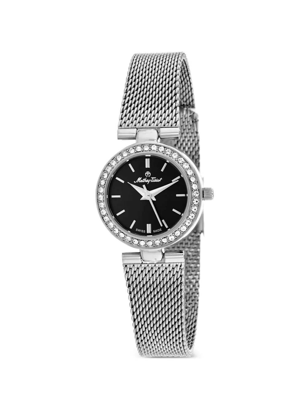 Mathey Tissot Fleury XV crystal-embellished 42mm watch - Nero