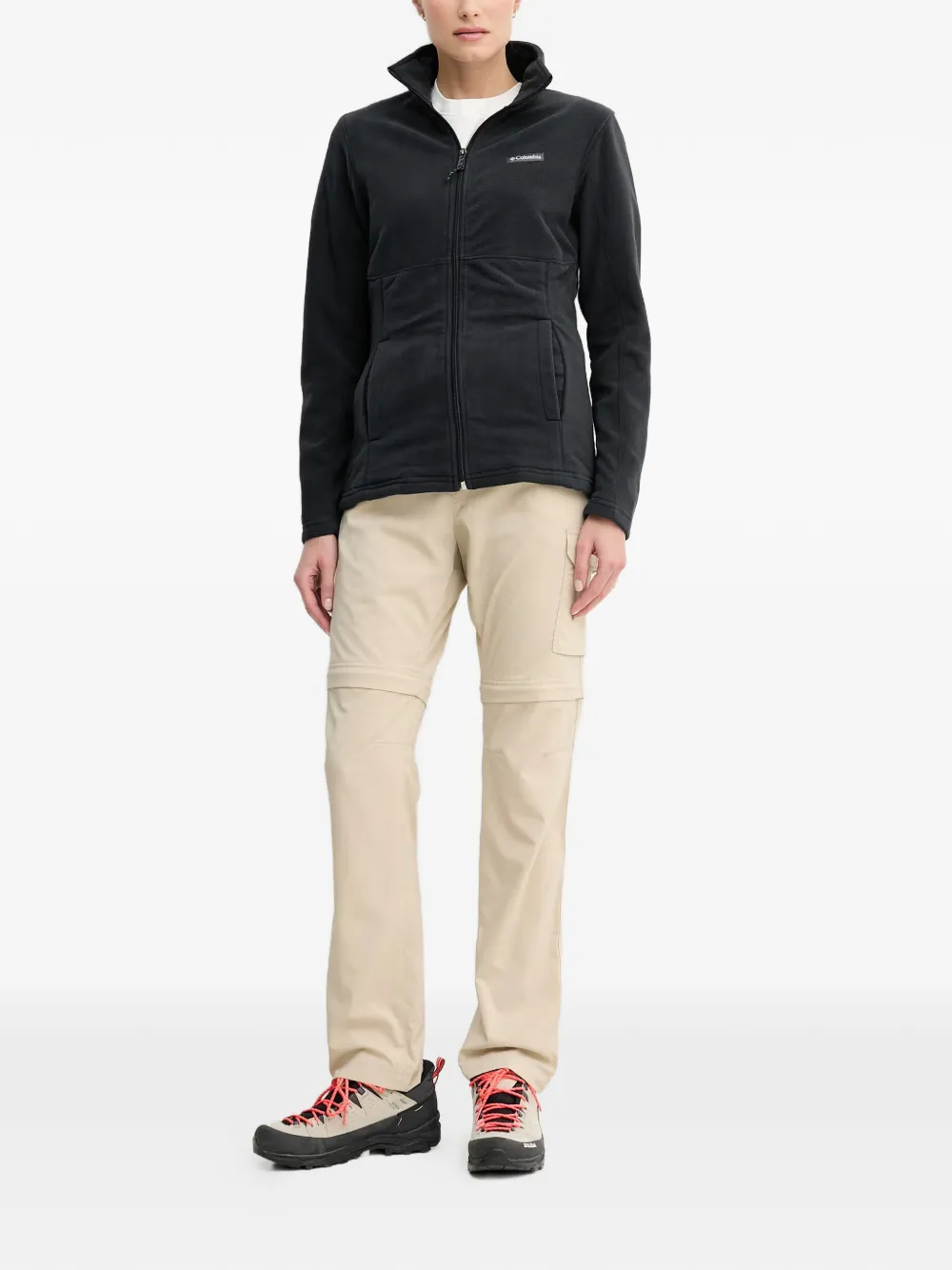 Columbia Fleece sweater met rits Zwart