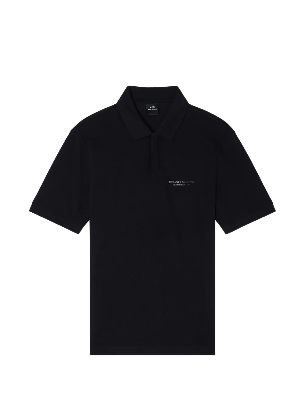 Armani Exchange logo-print short-sleeve polo shirt - Nero