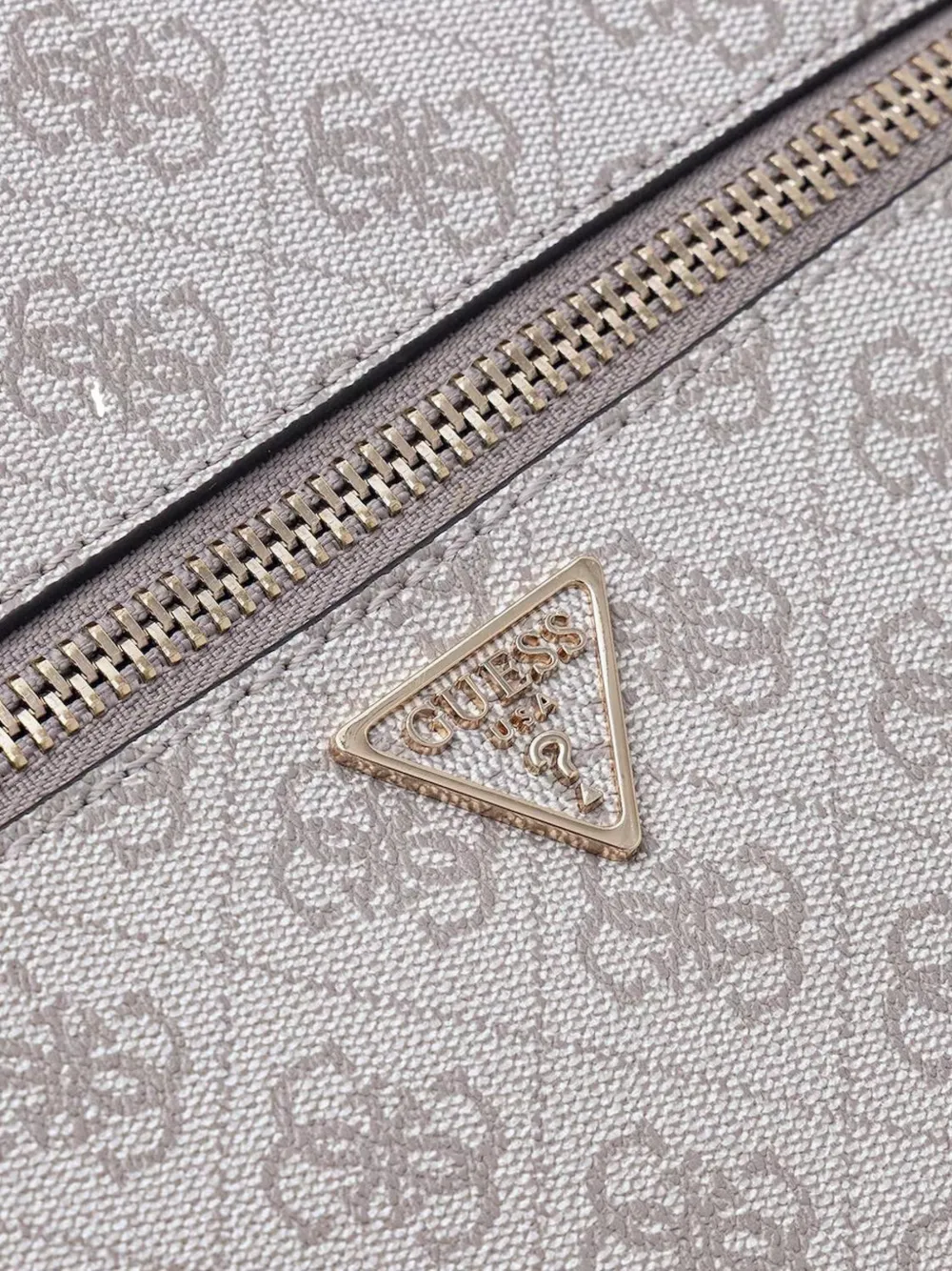Guess Usa Pattern Zip Backpack In Gray