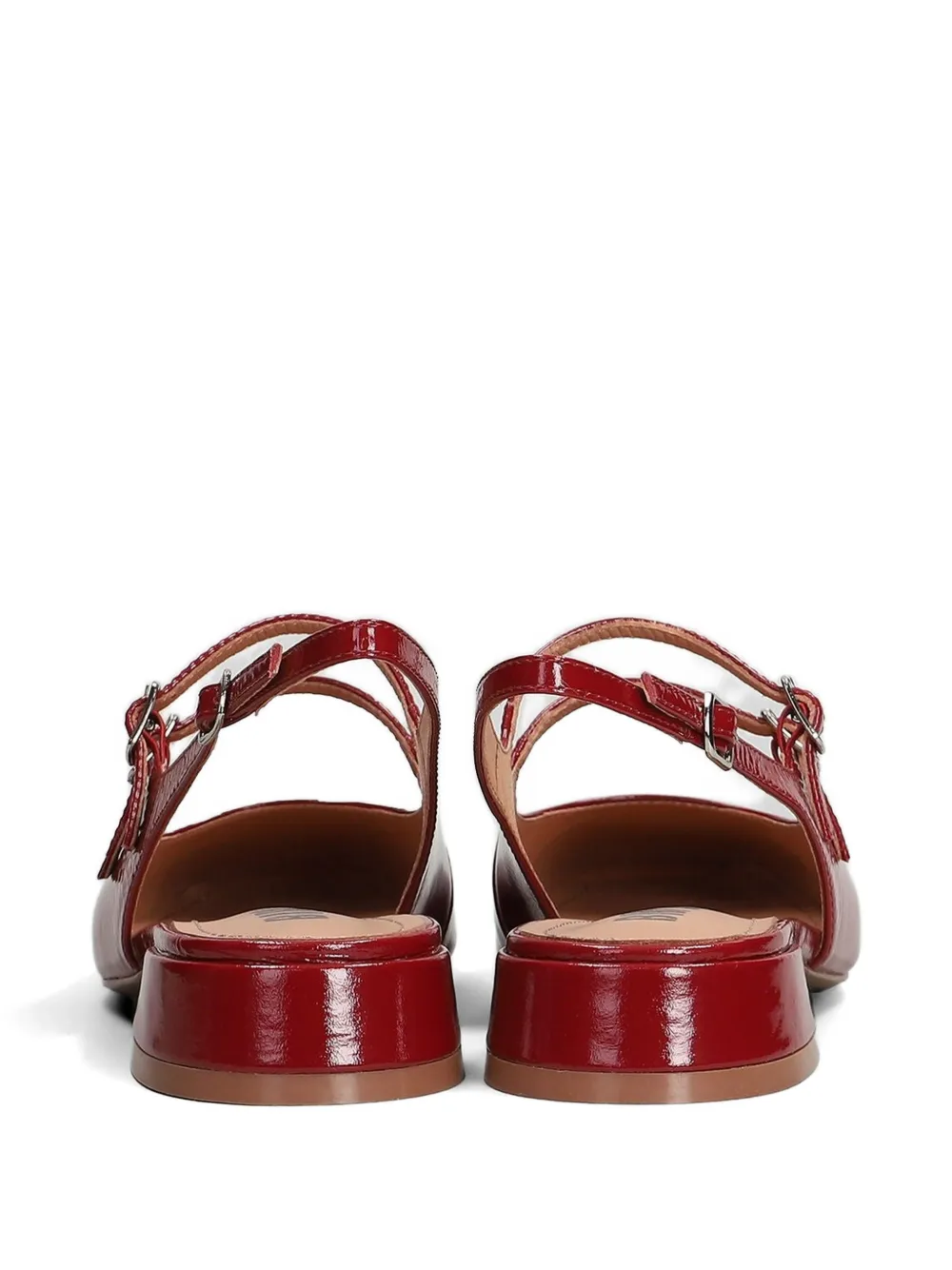 Bibi Lou patent-finish slingback flat pumps Rood