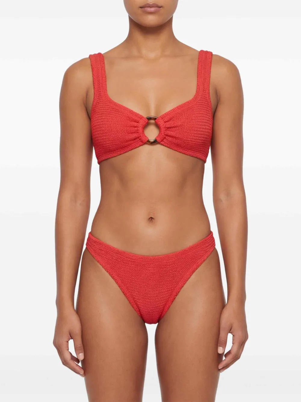 PARAMIDONNA Irina bikini met ringdetail en textuur Rood