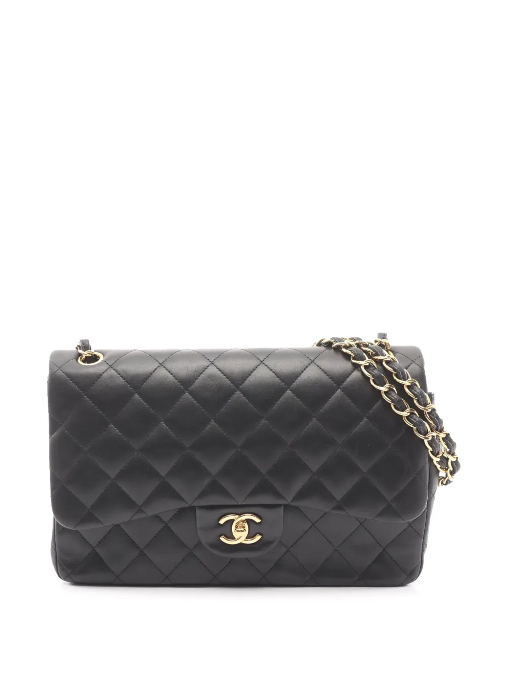 CHANEL Pre-Owned 2011 Maxi Classic Lambskin Double Flap shoulder bag - Nero
