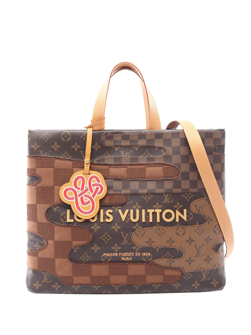 Louis Vuitton Pre-Owned 2021-2026 Nigo Monogram Shopper Tote MM satchel - Braun