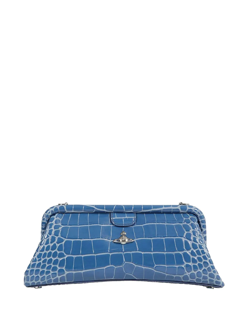 Vivienne Westwood Jane croc-effect shoulder bag - Blu