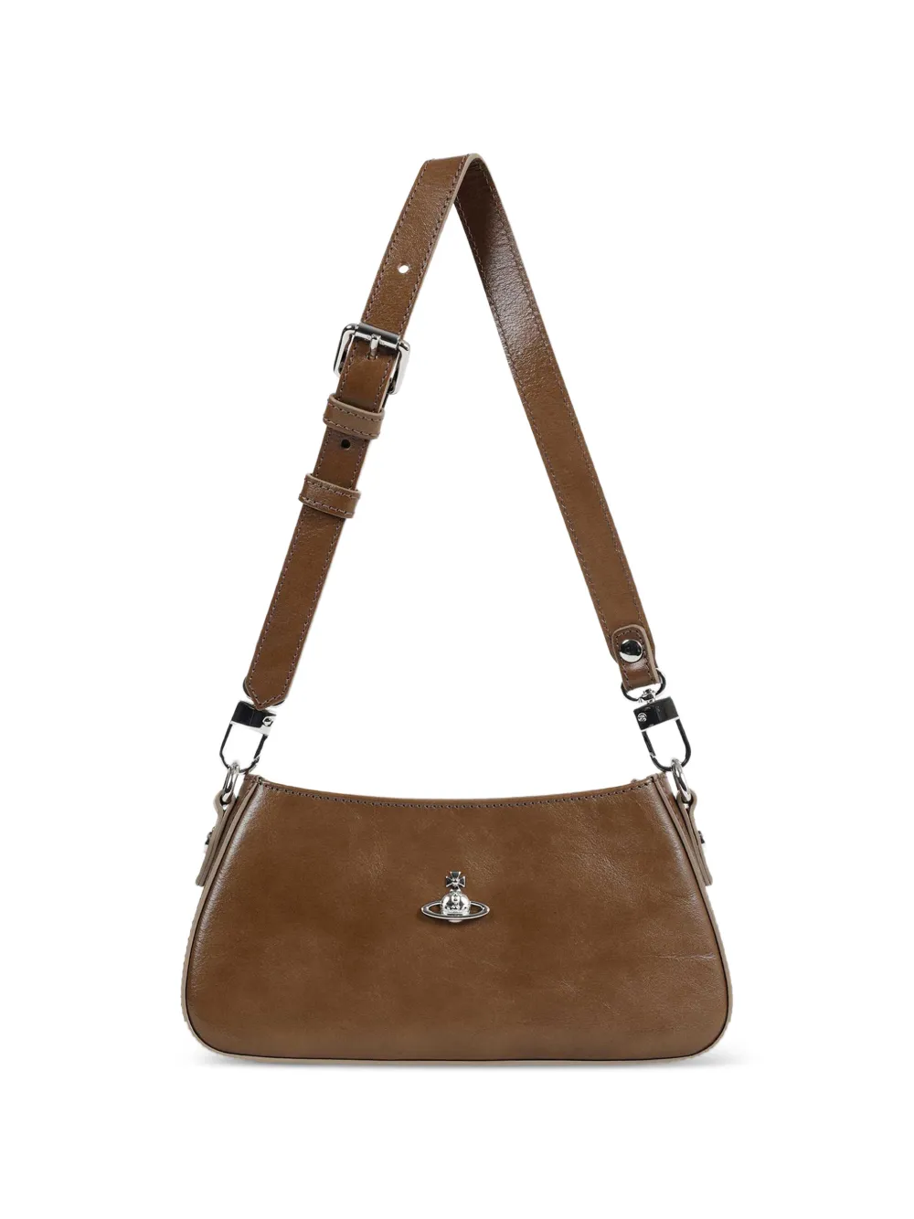 Vivienne Westwood Tasha Orb-plaque shoulder bag - Marrone