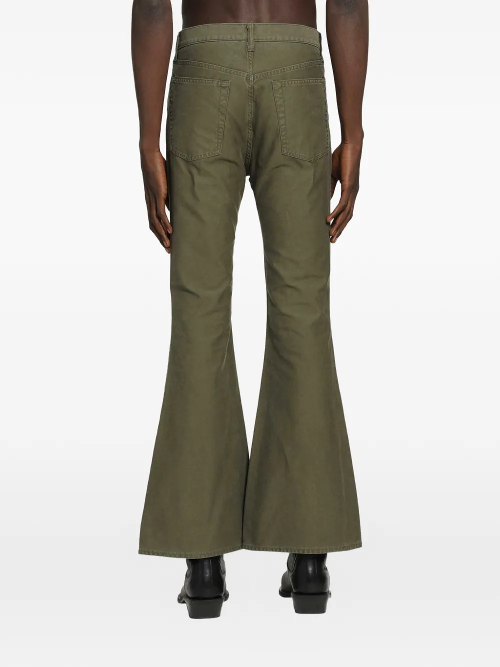 Junya Watanabe MAN Flared jeans met vijf zakken Groen