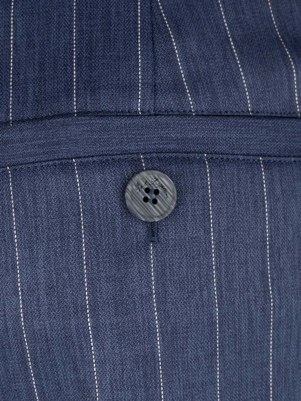  Post Scriptum Pantalones De Vestir A Rayas Diplomáticas - Azul 