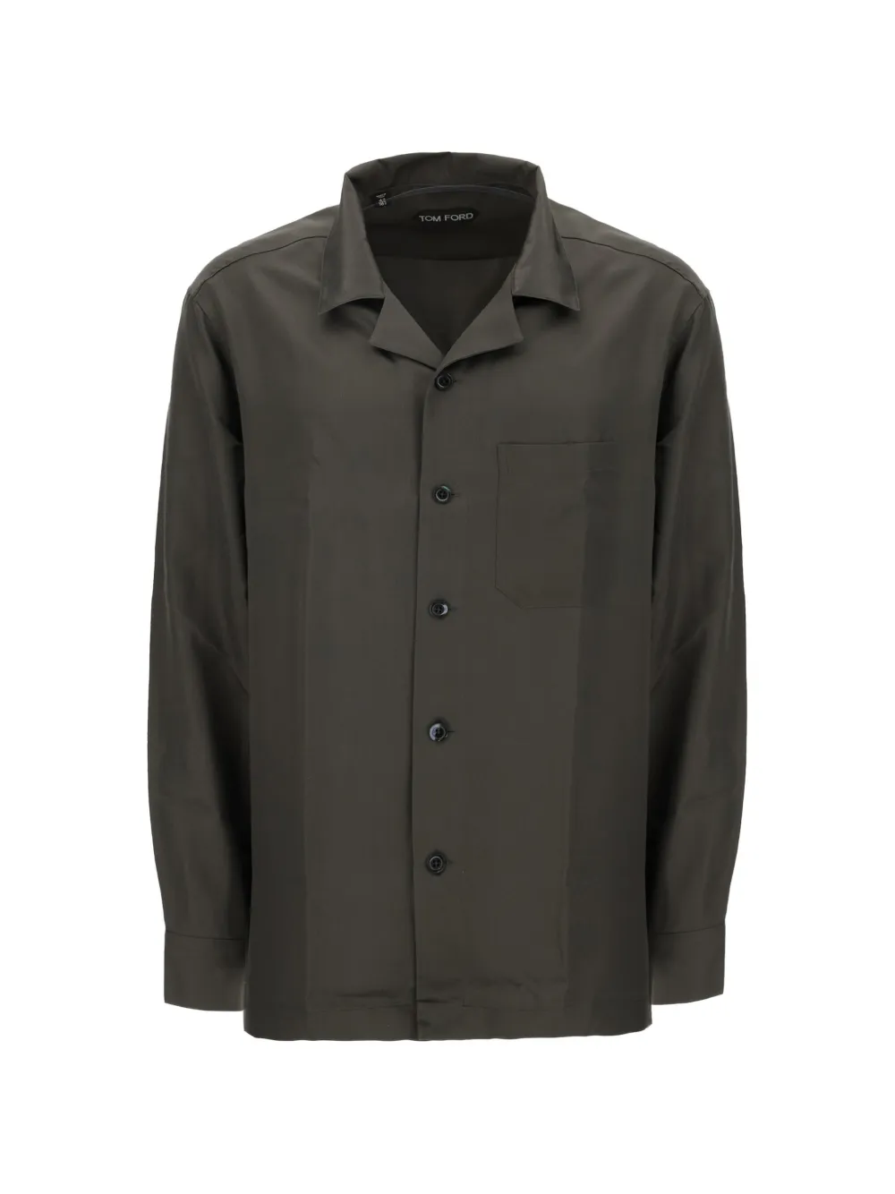 TOM FORD silk camp-collar shirt - Grey