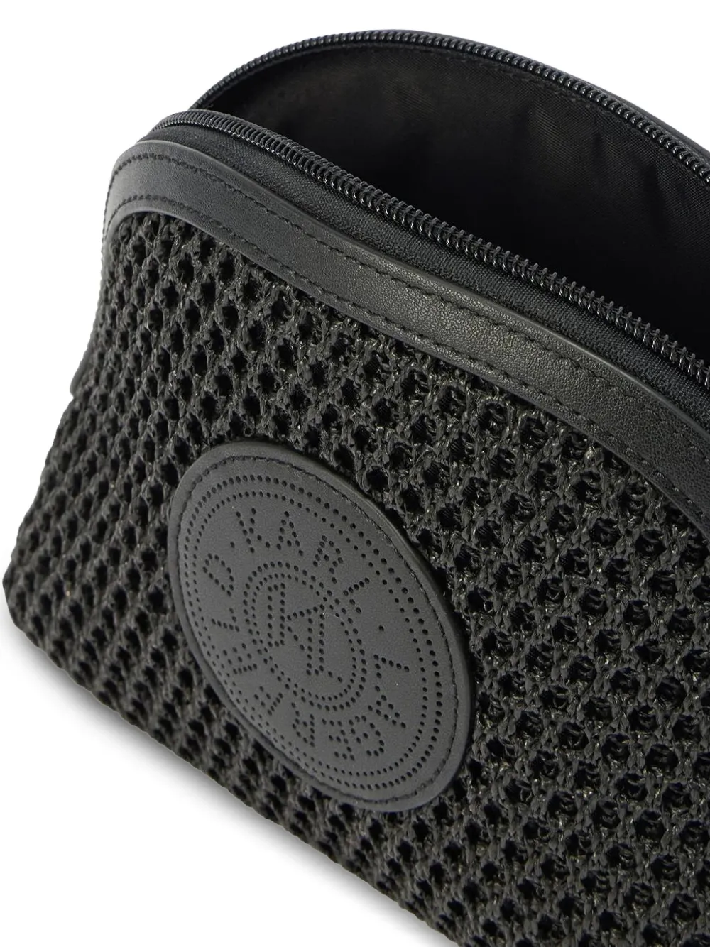 Karl Lagerfeld K Circle mesh toilettas Zwart