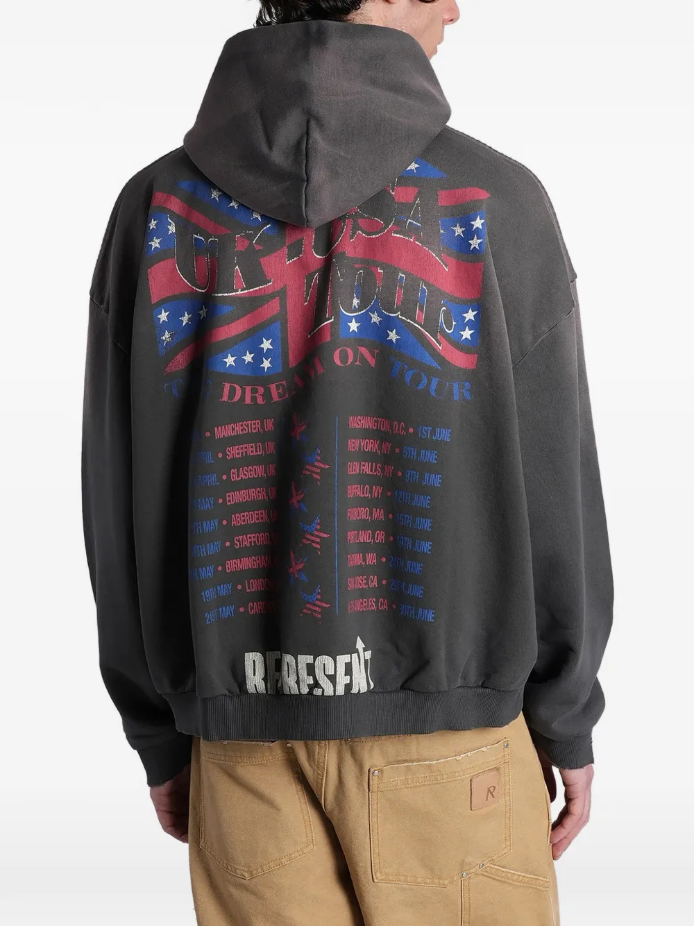 Represent Hoodie met print Grijs