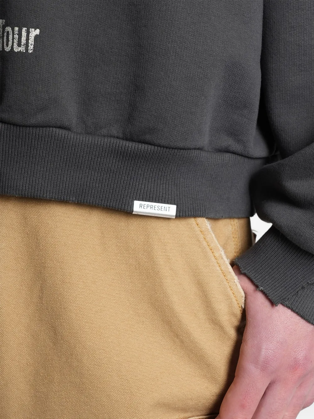 Represent Hoodie met print Grijs