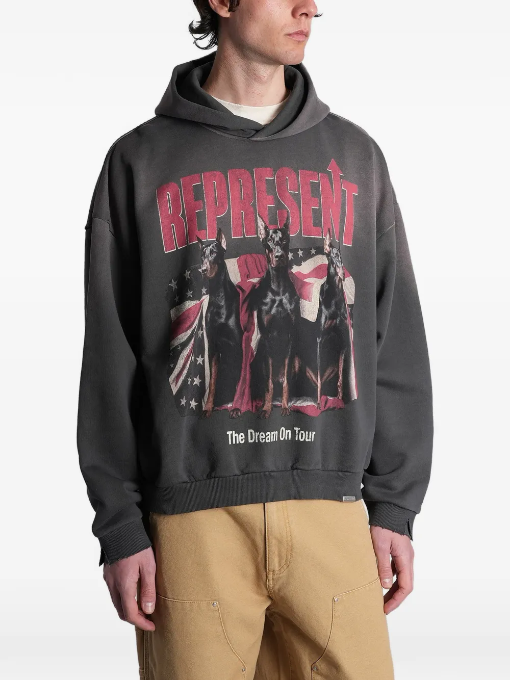 Represent Hoodie met print Grijs
