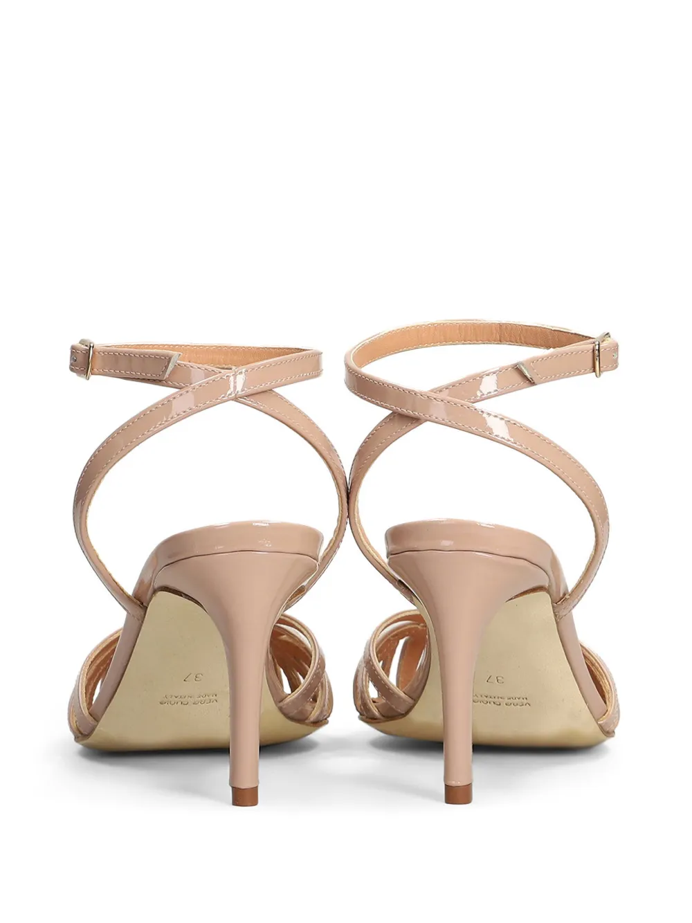 The Seller Gekooide sandalen met gelakte afwerking Roze
