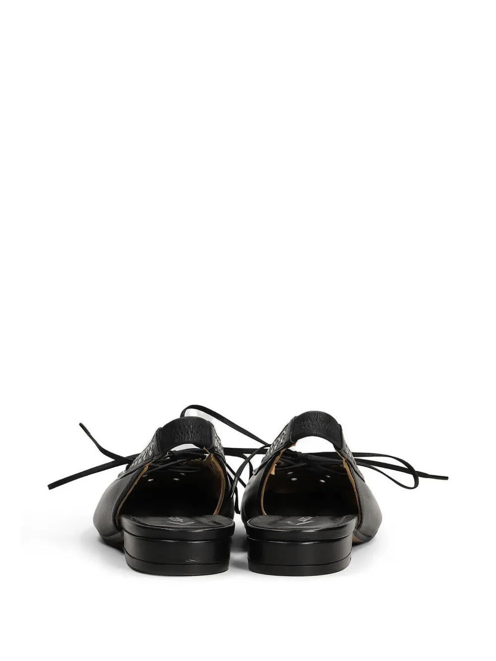ALCHIMIA Ballerina's met veters en ringlets Zwart
