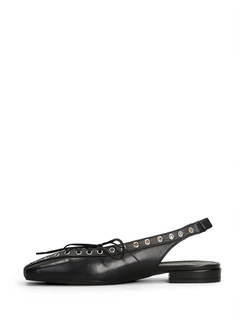 ALCHIMIA Ballerina's met veters en ringlets Zwart